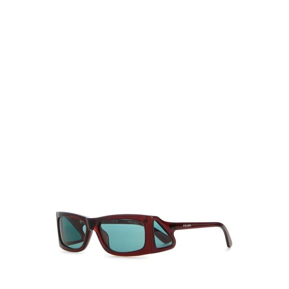 Prada Men Burgundy Acetate Opr B03s Sunglasses